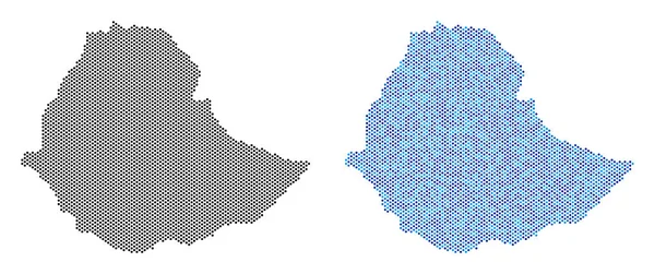 Dot Etiopía Mapa Abstracciones — Vector de stock