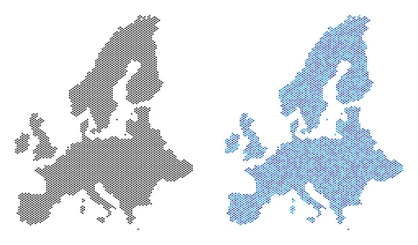 Gestippelde Europese Unie kaart abstracties — Stockvector
