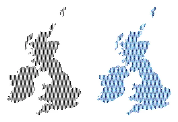 Büyük Britanya ve İrlanda harita soyutlamalar nokta