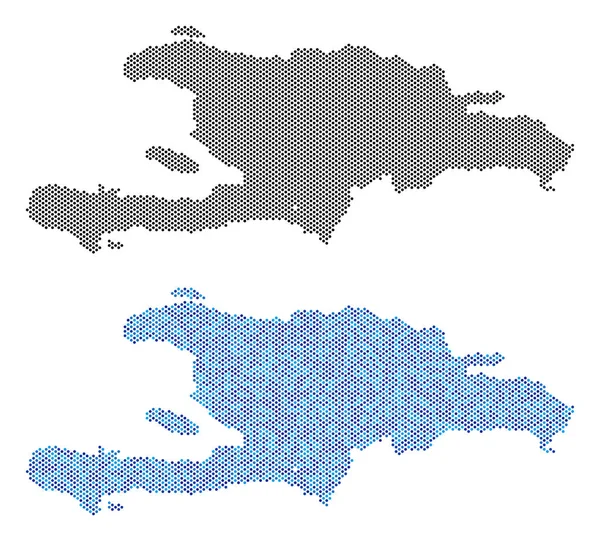 Пунктирною Гаїті і Домініканська Республіка карта абстракції — стоковий вектор