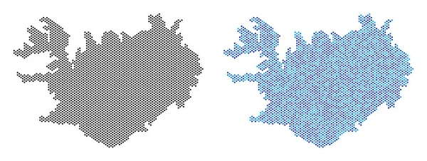 Nokta İzlanda harita soyutlamalar