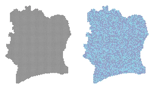 Piksel Fildişi Sahili haritası soyutlamalar