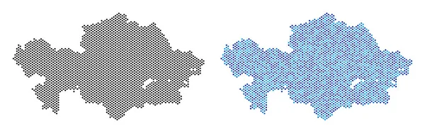 Piksel Kazakistan harita soyutlamalar