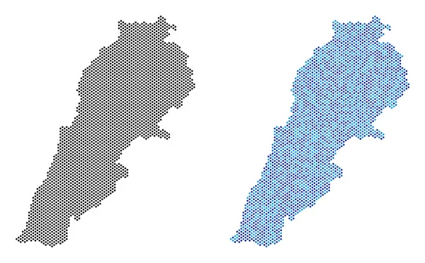 Noktalı Lübnan harita soyutlamalar