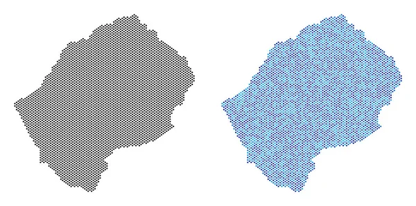 Noktalı Lesoto Haritası soyutlamalar