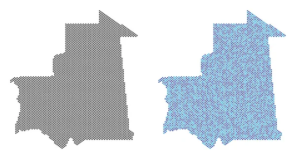 Dot Mauretania mapę abstrakcje — Wektor stockowy