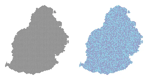 Nokta Mauritius Adası harita soyutlamalar