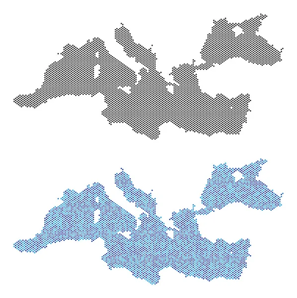 Noktalı Akdeniz harita soyutlamalar