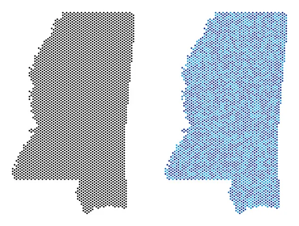 Pixel Mississippi State karta abstraktioner — Stock vektor