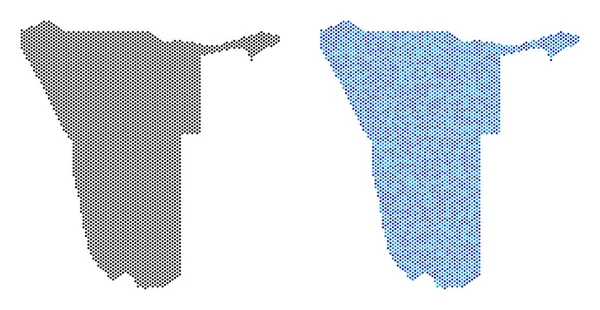 ドット ナミビア マップ抽象化 — ストックベクタ