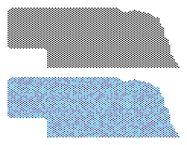 Noktalı Nebraska eyalet harita soyutlamalar