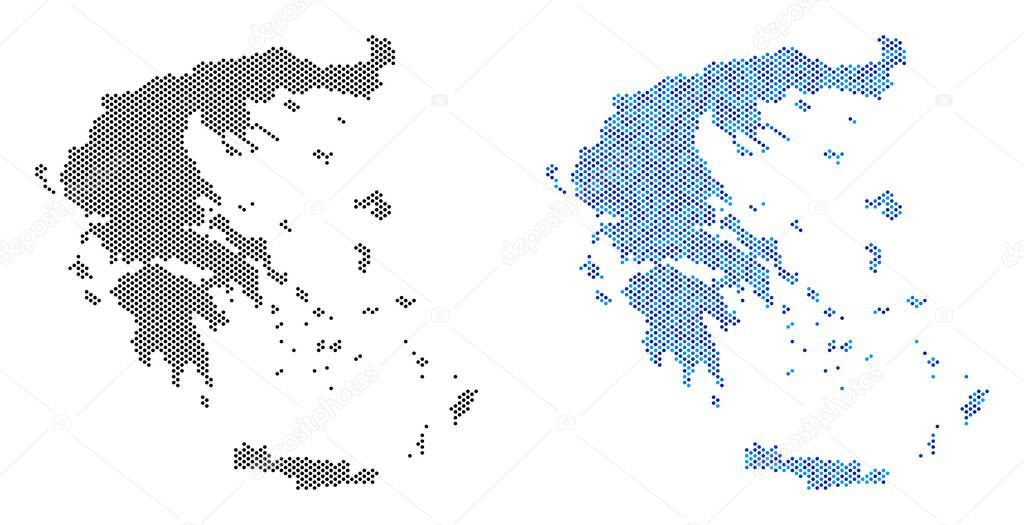 Pixel Greece Map Abstractions