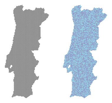 Noktalı Portekiz harita soyutlamalar