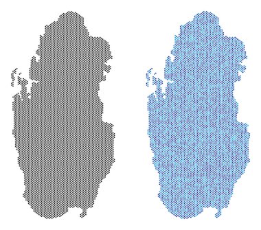 Noktalı Katar harita soyutlamalar