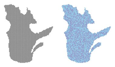 Nokta Quebec eyaleti harita soyutlamalar