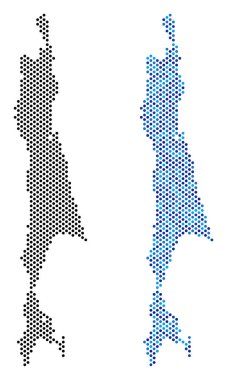 Noktalı Sakhalin Adası harita soyutlamalar