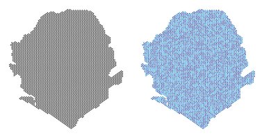 Nokta Sierra Leone harita soyutlamalar