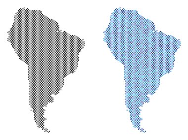 Güney Amerika harita soyutlamalar noktalı