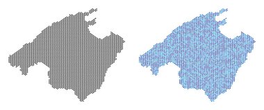 Piksel İspanya Mallorca ada harita soyutlamalar