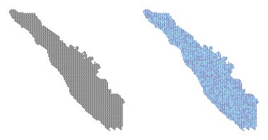 Piksel Sumatra Adası harita soyutlamalar