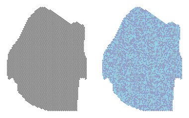 Piksel Svaziland Haritası soyutlamalar