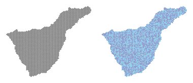 Nokta Tenerife İspanya ada harita soyutlamalar