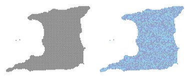 Noktalı Trinidad ada harita soyutlamalar