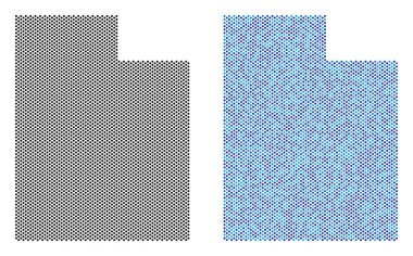 Noktalı Utah State harita soyutlamalar