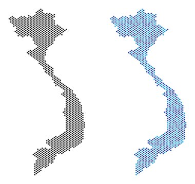 Piksel Vietnam harita soyutlamalar