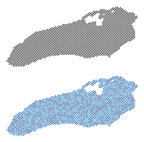 Carte du lac Pixel Ontario Résumés — Image vectorielle