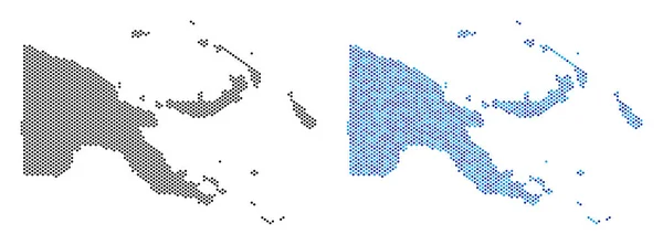 Dot Papouasie-Nouvelle-Guinée Carte Abstractions — Image vectorielle