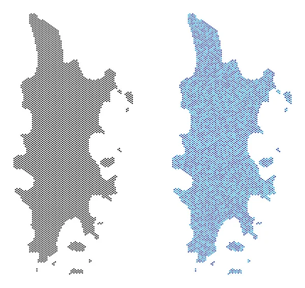 Dot phuket map abstraktionen — Stockvektor