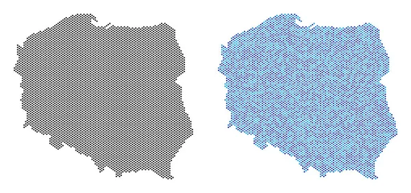 Pixel Polonia Mappa Astrazioni — Vettoriale Stock