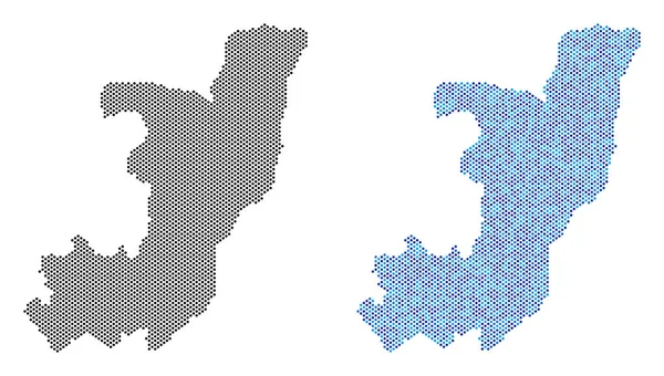 Dot Republic Of The Congo Map Abstrated — стоковый вектор