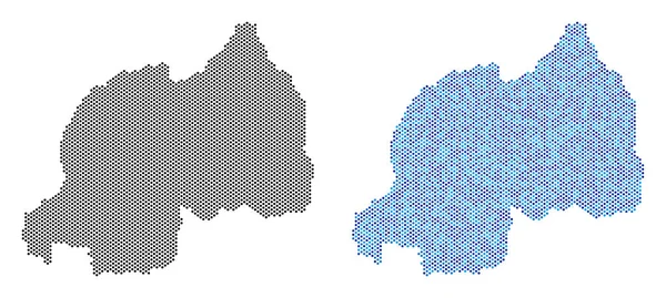 Noktalı Ruanda harita soyutlamalar