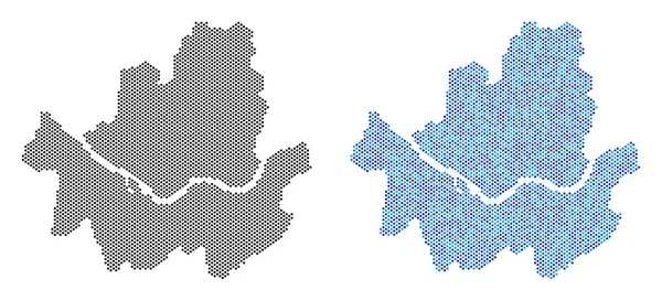 Piksel Seoul City harita soyutlamalar