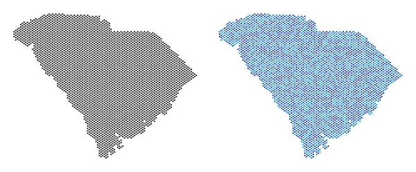Dot Південна Кароліна штату карту абстракції — стоковий вектор