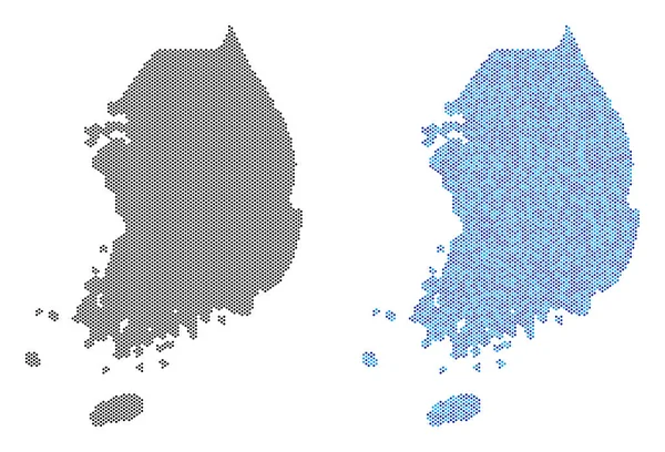 Noktalı Güney Kore harita soyutlamalar