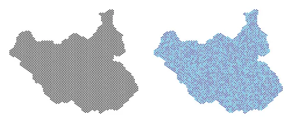 Güney Sudan harita soyutlamalar noktalı