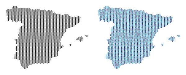 点線スペイン地図抽象化 — ストックベクタ
