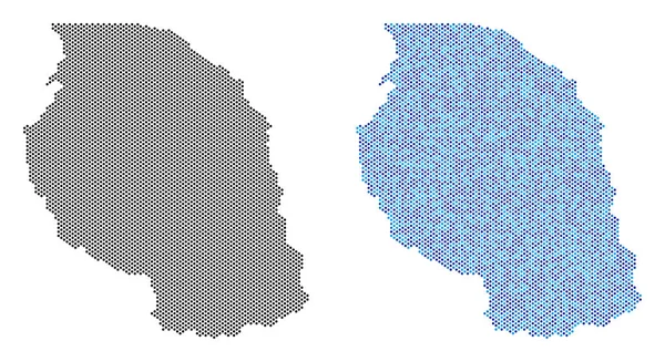 Piksel Tanzanya Haritası soyutlamalar