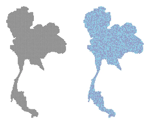 Noktalı Tayland harita soyutlamalar