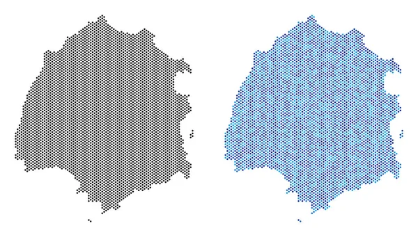 Piksel Thassos Yunan Adası harita soyutlamalar