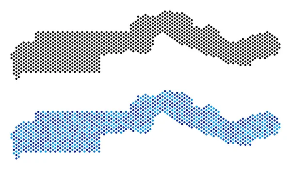 Pixel τα σημαινόμενα χάρτη της Γκάμπια — Διανυσματικό Αρχείο