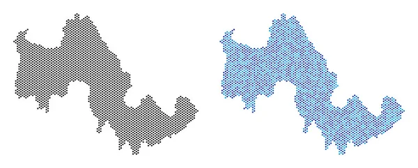 Piksel Tilos Yunan Adası harita soyutlamalar