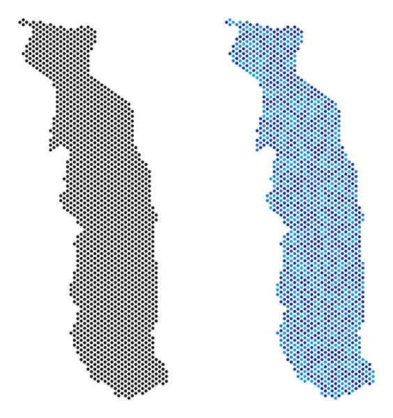 Pixel-Togo-Kartenabstraktionen — Stockvektor