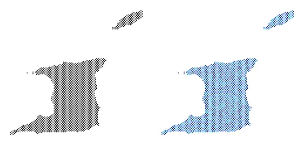 ドット トリニダード ・ トバゴの地図の抽象化 — ストックベクタ