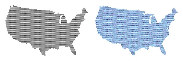 Pixel usa map Abstraktionen — Stockvektor