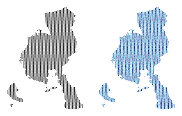 Pixel Veraguas Provinz Karte Abstraktionen — Stockvektor