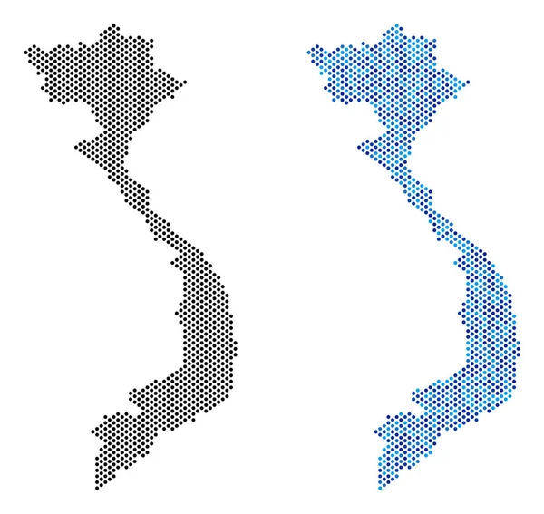 Piksel Vietnam harita soyutlamalar